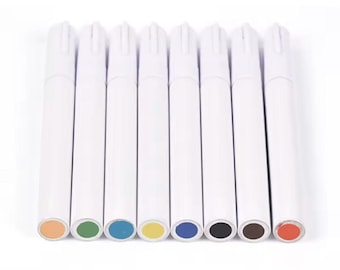 8-Color Underglaze Marker Pens for Pottery & Ceramics | Ceramic Pigment Pens for DIY Painting, Dot Art and Craft Projects