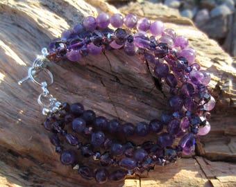 5-strand Amethyst bracelet