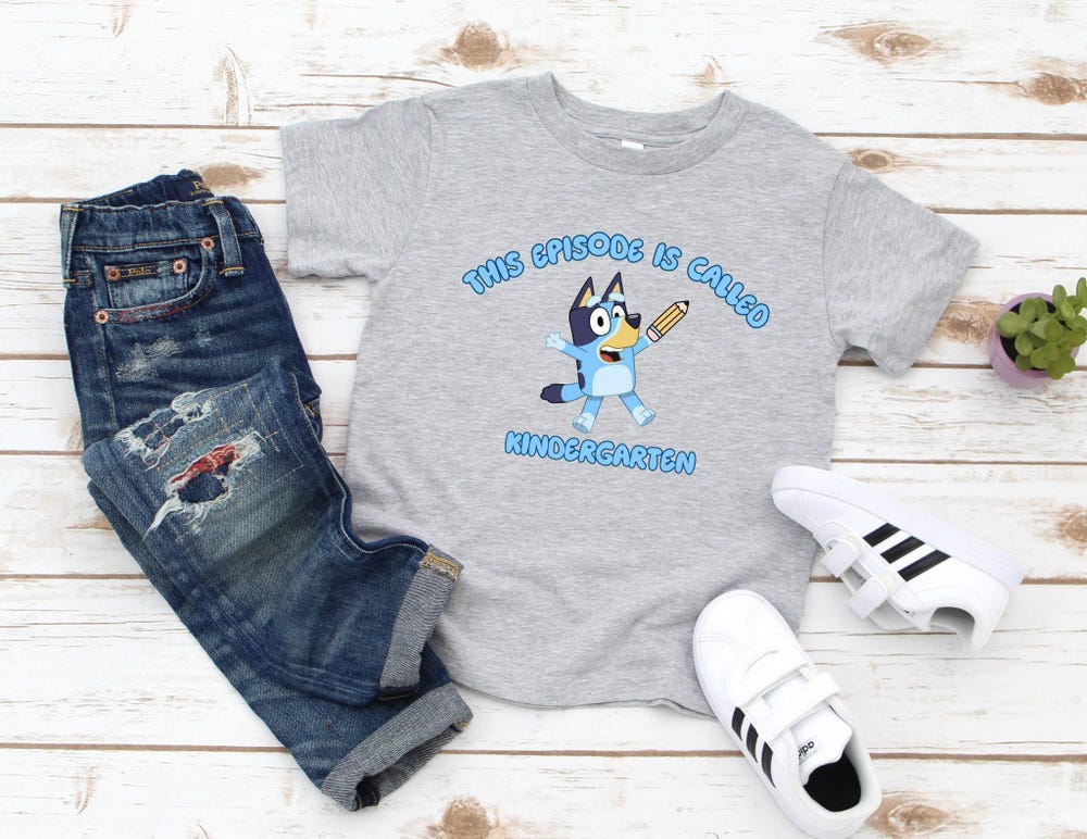 Personalized Back To School Blue Dog Shirts , Blue Dog Toddler Shirt, Cute Back To School Shirt Onlytee