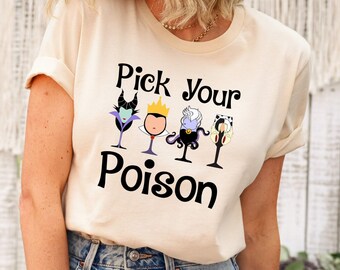 Pick Your Poison Shirts, Disney Witch Shirts, Evil Queen Shirt, Disney 2024 Shirts