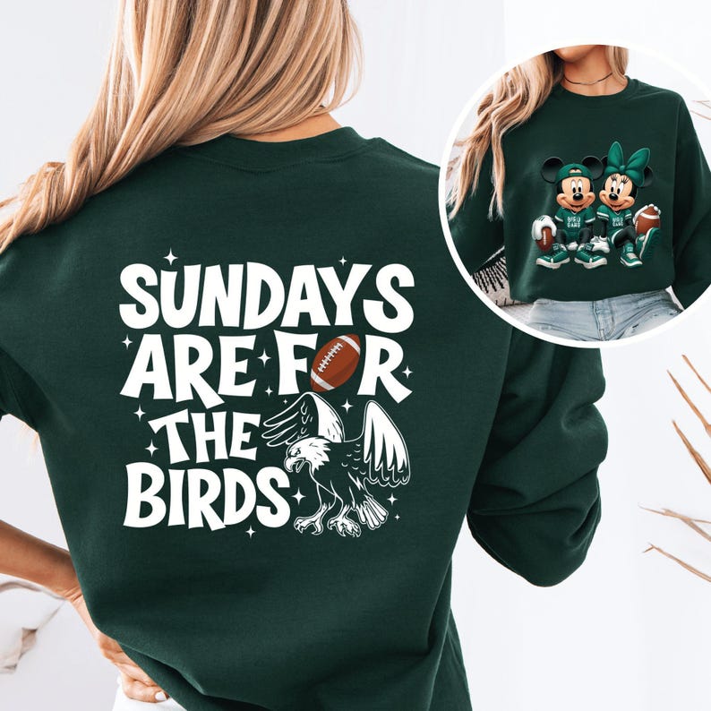 Philadelphia Football Shirt : Sundays Are For The Birds - Philly Game Day Sweatshirt image 2