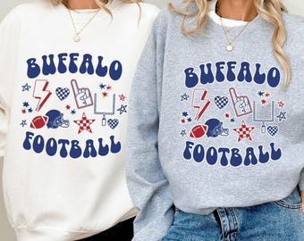 Buffalo Football Retro Graphic Tee: Vintage Game Day Shirt
