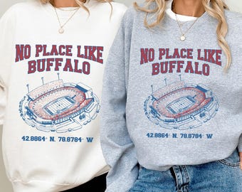 Buffalo Stadium Coordinates Tee: Vintage Game Day Football Top