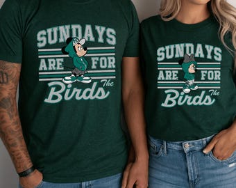 Sundays Are For The Birds Philadelphia Shirt | Mickey Minnie Matching Couple Custom Game Day Tee