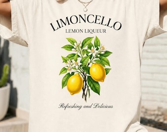 Limoncello Shirt Vintage Lemon Liqueur Tee Italy Vacation Top