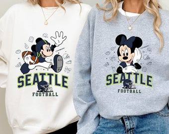 Seattle Football Mickey & Minnie Matching Family Shirts