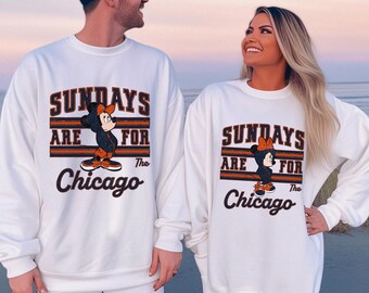Sundays Are For The Chicago Shirt | Mickey Minnie Matching Couple Custom Game Day Sweatshirt Tee