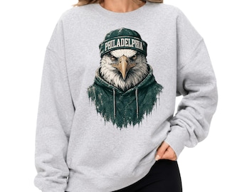 Philadelphia Football Sweatshirt, Game Day Pullover, Eagle Mascot Shirt, Vintage Sports Fan Gift
