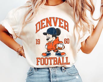 Mickey Mouse Denver Football Sweatshirt: Retro Vintage Style
