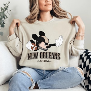 New Orleans Football Disney Tee, Vintage Look New Orleans Shirt, Retro Game Day Top, New Orleans Football Fan Gift