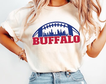 Buffalo Football Skyline Tee - Retro Game Day Shirt