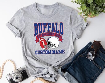 Personalized Buffalo Football Shirt, Buffalo Game Day Shirt, Comfort Colors® Trendy Bill Football Shirt, Fall Football Season T-Shirt