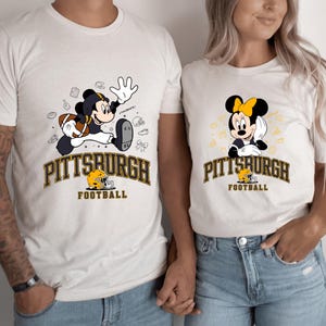 Pittsburgh Football Family Shirts: Mickey & Minnie Game Day Tee