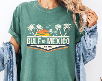 Gulf of Mexico Vintage T-Shirt: Retro Beach Graphic Tee