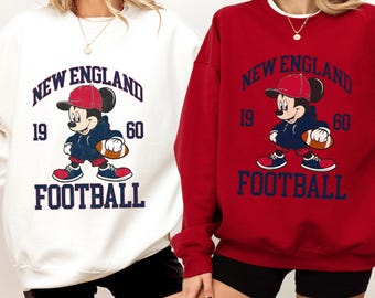 Mickey Mouse New England Football Shirt: Retro Game Day Tee