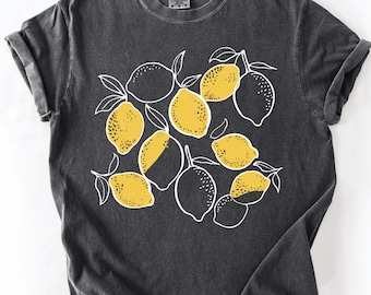 Comfort Colors Lemon Graphic Tee: Retro Citrus Shirt