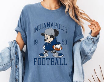 Mickey Indianapolis Football Sweatshirt: Retro Vintage Game Day Tee