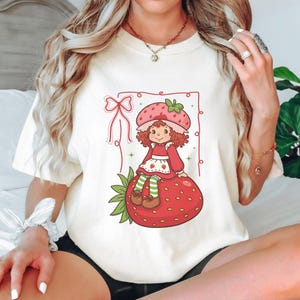 Strawberry Girlcore Graphic Tee: Vintage Coquette Cottagecore Shirt