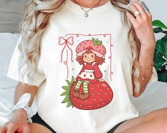 Strawberry Girlcore Graphic Tee: Vintage Coquette Cottagecore Shirt