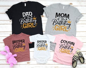 Personalized Birthday Girl Family Shirts: Matching Party Tees