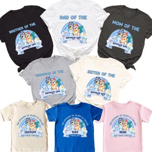 Personalized Birthday Boy and Girl Shirts , Family Matching Birthday Party T-Shirts , Cute Cartoon Of the Birthday Shirts