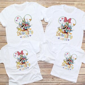 Personalized Disney 2025 Family Trip Shirt, Disney Family Matching Tee, Mickey Disney Trip 2025 T-Shirt, Comfort Colors® Disney Tee