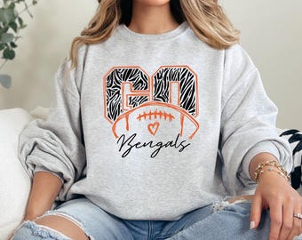 Cincinnati Leopard Football Tshirt & Sweatshirt, American Football Gift, Game Day Sweatshirt, Gift for football lover