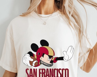 San Francisco Football Disney Shirt, Vintage Look SF Game Day Tee, Retro San Francisco Football Top, Custom Fan Gift Shirt