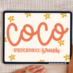 Coco Procreate Brush / Flat Monoline Brush / Procreate Lettering / iPad Pro / Calligraphy / Apple Pencil Brush / lettering / monoline