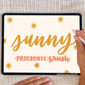 Sunny Procreate Brush Marker / calligraphy / procreate lettering / ipad / calligraphy brush / apple pencil brush / artsy brush