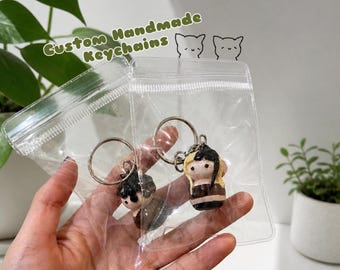 Custom Chibi Keychain | Handmade Polymer Clay Figures
