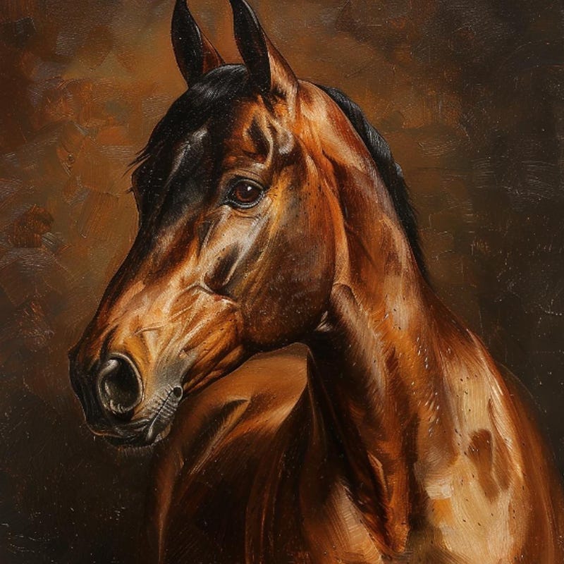 Horse Oil Painting - Etsy