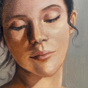 Ritratto personalizzato dipinto a olio - Arte su tela dipinta a mano dal tuo ritratto fotografico femminile