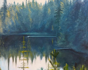 Custom Oil Painting From Photo: Hand-Painted Nature Commission Forest Art Unique Keepsake