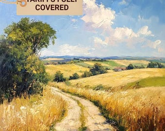 Custom Hand-Painted Oil Painting on Canvas – Farmhouse & Countryside Scenery Art