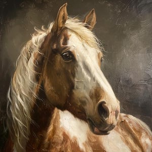 Peinture à l&#39;huile personnalisée à partir d&#39;une photo Commission de portrait d&#39;animal de compagnie personnalisé Portrait de cheval sur toile Cadeau commémoratif de cheval personnalisé Cadeau papa cheval Cheval