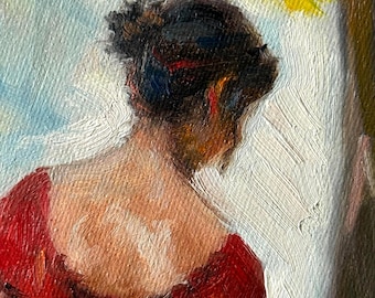 Custom Oil Portrait Painting, Impressionist Female Figure, Gift for Her