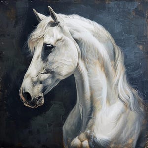 Peinture à l&#39;huile à partir de votre photo Commission de portrait de cheval personnalisé Toile de portrait de cheval personnalisé Cadeau commémoratif de cheval Cadeau papa cheval Équin