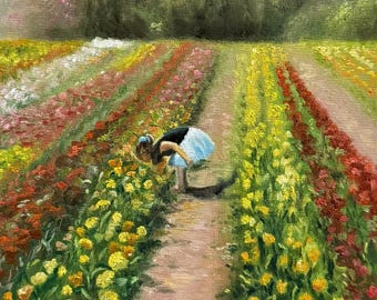 Commission Hand-Painted Child Oil Portrait, Personalized Family Art on Canvas, Gift for Mom