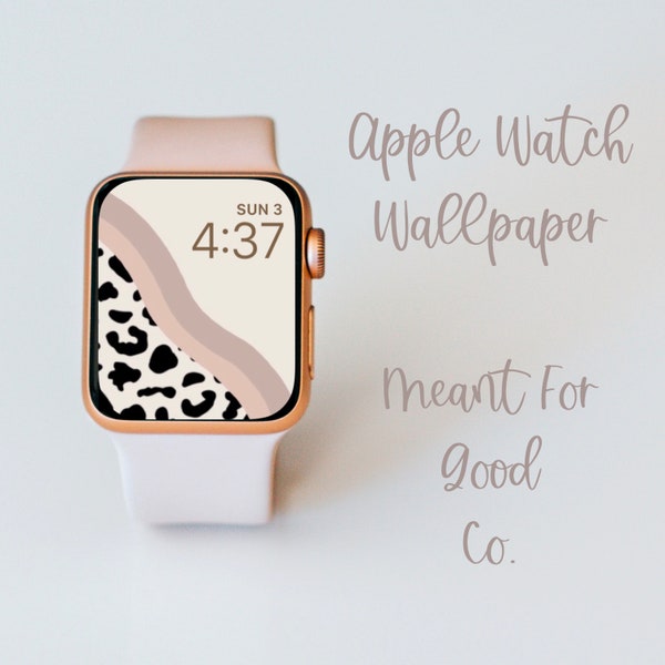 Neutral Leopard Apple Watch Face - Téléchargement numérique instantané