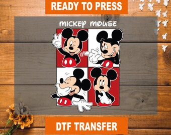 Mickey Mouse Disney DTF Transfer, Ready to Press