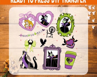 Disney Maleficent DTF Transfer, Bow To Me Dragon Heat Transfer Ready to Press, Villains Shirt Decal