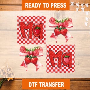 Mama Strawberry Coquette Ready To Press, Mama Strawberry Coquette DTF Transfer, Mama Strawberry Heat Transfer, Mama Strawberry High Quality