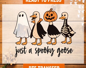 Spooky Goose Halloween DTF Transfer: Ready To Press Heat Transfer