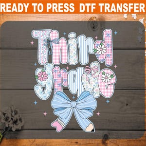 Preppy Coquette Third Grade DTF Transfer: Back To School Ready To Press