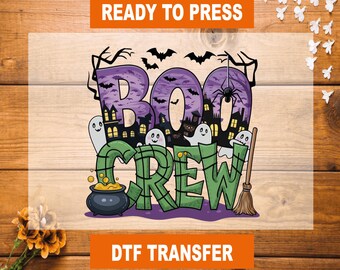Boo Crew Halloween DTF Transfer: Ready To Press