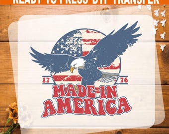 1776-2026 Made In American DTF Transfer – Patriotic Heat Ready To Press