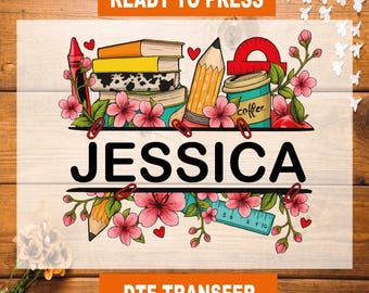 Custom Name Teacher DTF Transfer: Ready To Press Heat Transfer