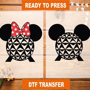Mickey Epcot DTF Transfer, Disney Minnie Epcot Ready To Press, Mickey Epcot DTF, Minnie Epcot Heat Transfer, Disney Epcot High Quality