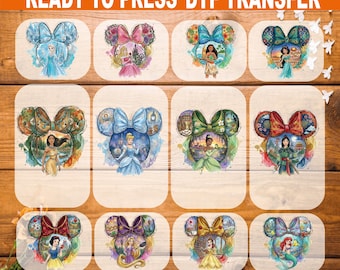 Disney Princess Coquette Bow DTF Transfer, Ready To Press